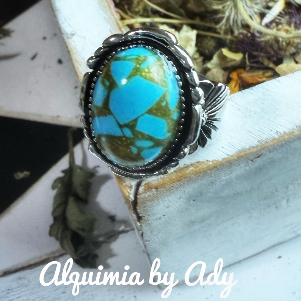 Americana  Blue and Silver Statement Ring